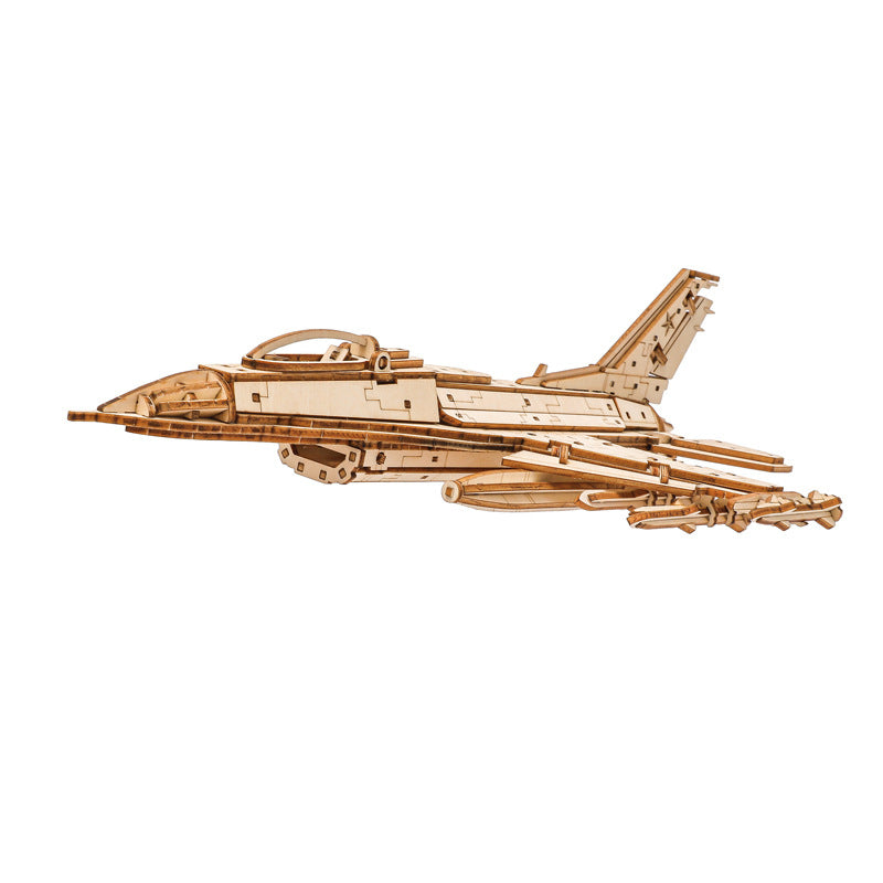 Puzzle en Bois Tridimensionnel — Maquette Avion de Chasse 3D