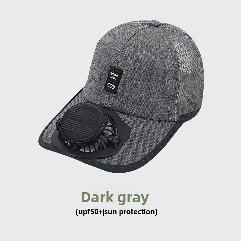 Casquette Ventilateur Solaire & Rechargeable USB