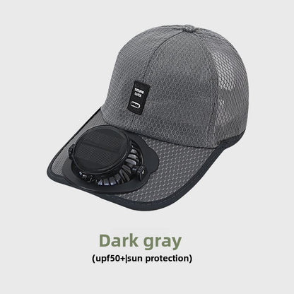 Casquette Ventilateur Solaire & Rechargeable USB