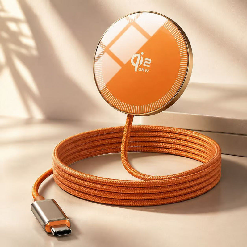 Chargeur Magnétique Sans Fil 25W — Qi2.2 / MagSafe iPhone 12-17