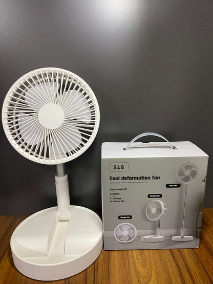 FanFlex Pro – Ventilateur de Table Télescopique USB 7200mAh | 4 Vitesses | Silencieux <40dB