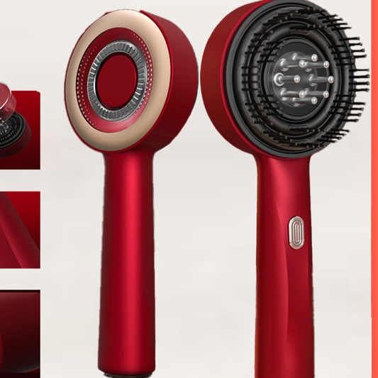 ScalpCare Pro – Peigne Masseur Cuir Chevelu Lumière Rouge & Applicateur Huile