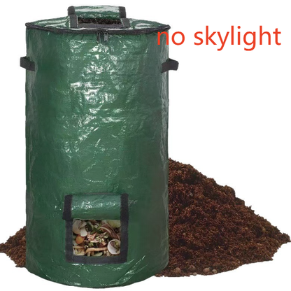 Sac à Compost Réutilisable avec Fenêtre Transparente — PE / 45×80 cm / Vert
