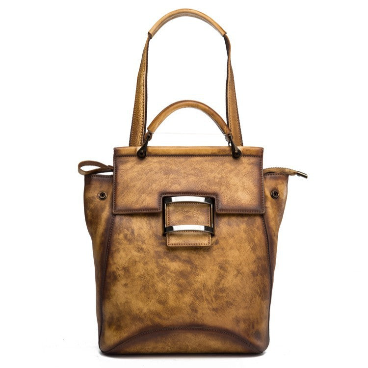 Sac à Dos Cuir Végétal Tanné Vintage — Poli Main / 5 Coloris