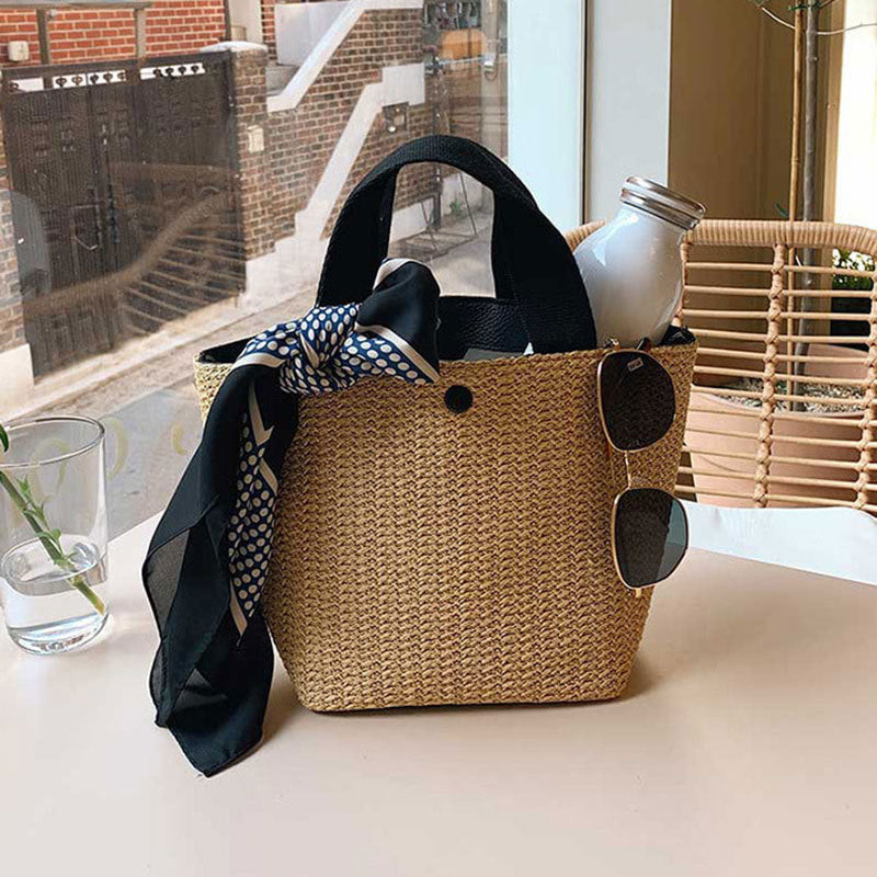 SummerBucket – Sac À Main Paille Tressée Femme