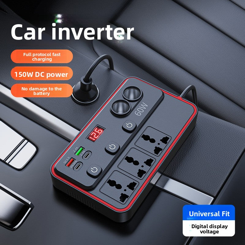 Auto-omvormer 150W Digitaal Display QC3.0