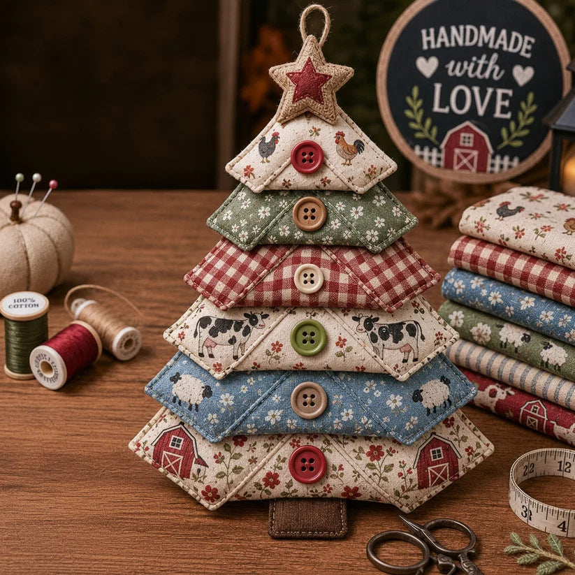 Kit couture sapin décoratif en tissu 5 thèmes