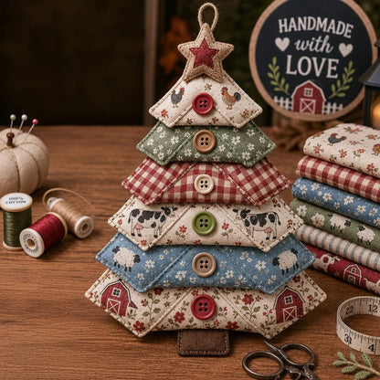 Kit couture sapin décoratif en tissu 5 thèmes