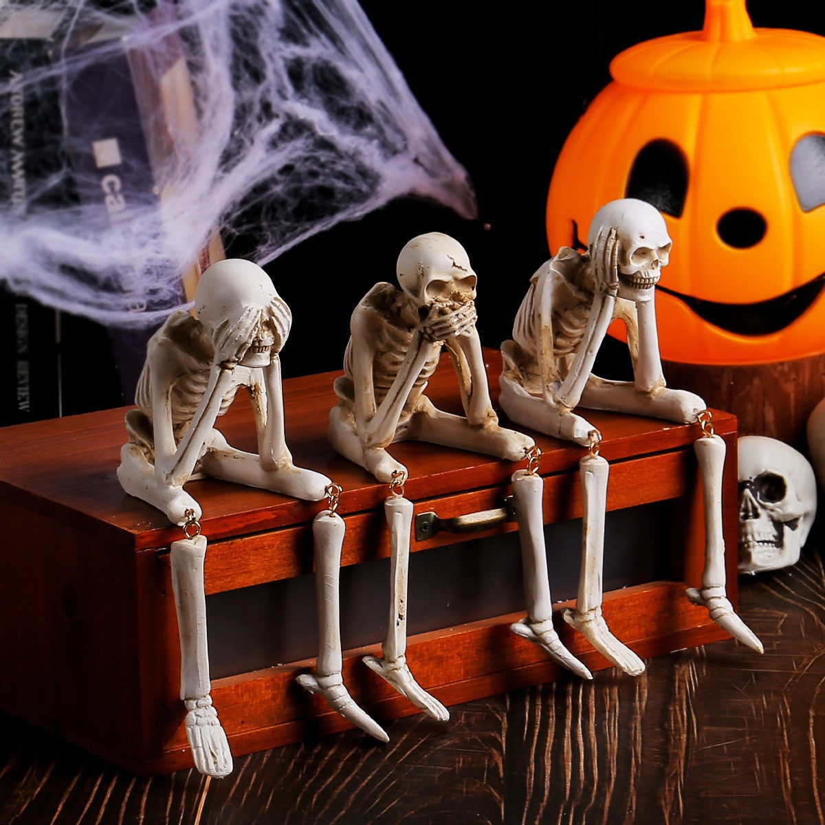 Décorations Squelettes en Résine - Lot de 3 Figurines