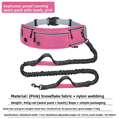 Laisse Running Chien Mains-Libres avec Ceinture Lombaire