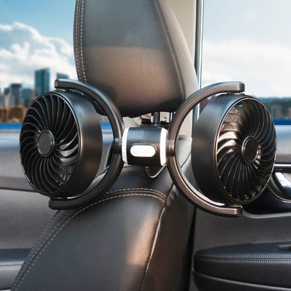 Ventilateur Double Tête USB Siège Arrière Voiture