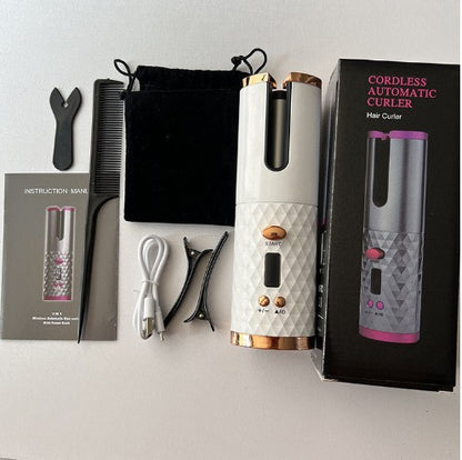 Fer à Boucler Automatique Sans Fil Rechargeable — 3-en-1 / 15 Températures / 5 Coloris