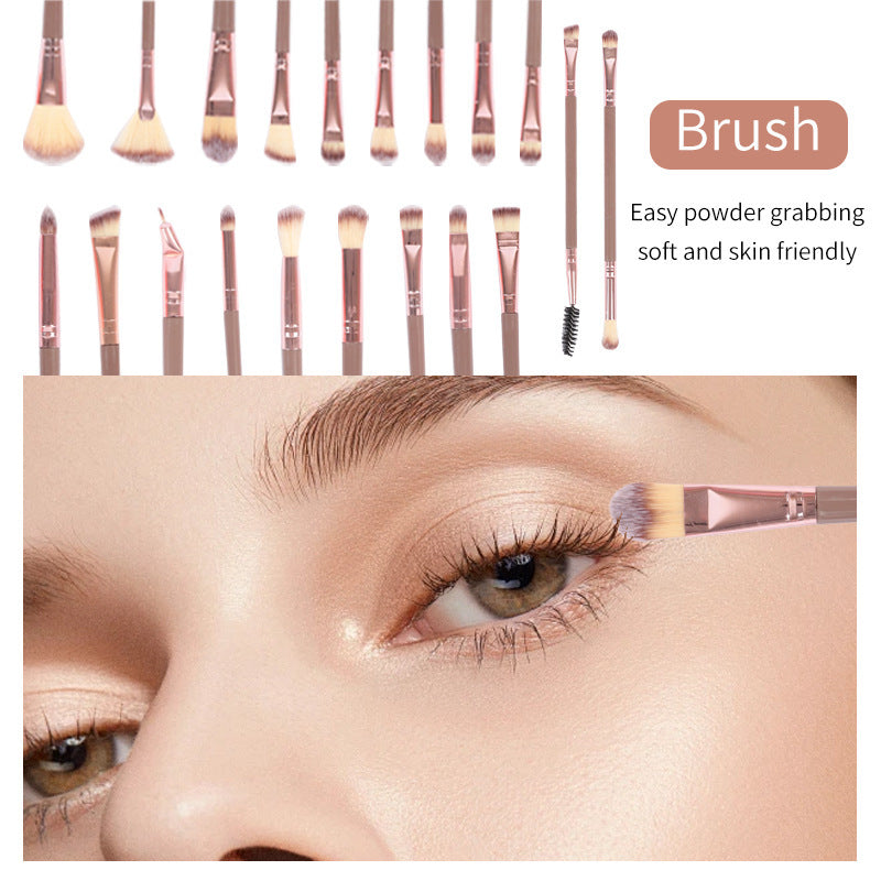 Set Pinceaux Maquillage Professionnel 56 Pièces + Éponge & Houppette — 4 Coloris