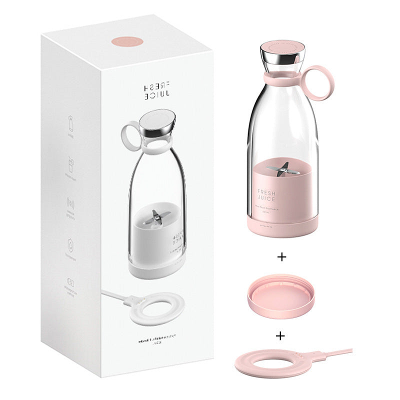 MagBlend Pro – Draagbare Sapcentrifuge Blender Magnetisch Opladen 150W | 350ml, Wit & Roze