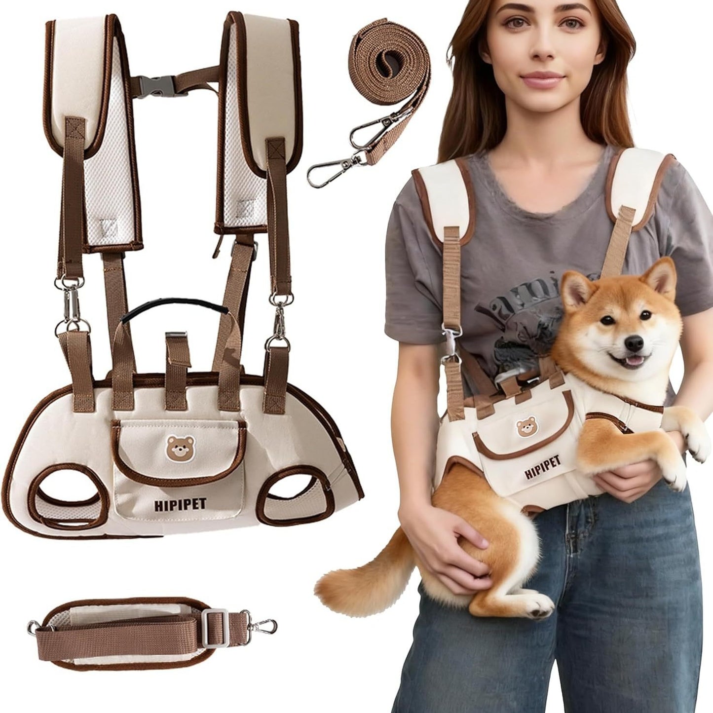 Sac à Dos Transport Animaux Respirant Double Bretelle – S à XL