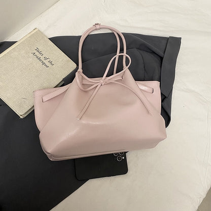 Sac Cabas en Osier avec Nœud Papillon — Style Coréen