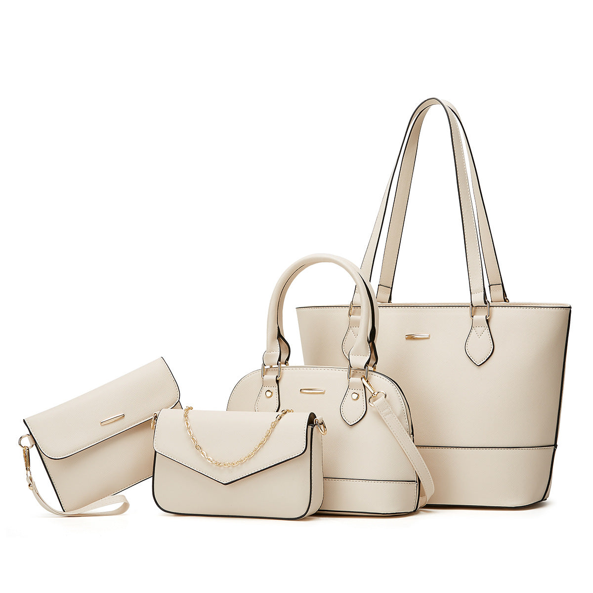 Ensemble Sac Cabas Femme 4 Pièces en Cuir PU
