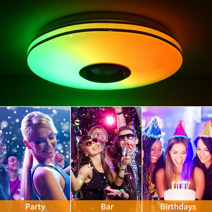 Plafonnier LED RGB 36W — Contrôle Bluetooth & App / Dimmable / Sync Musique
