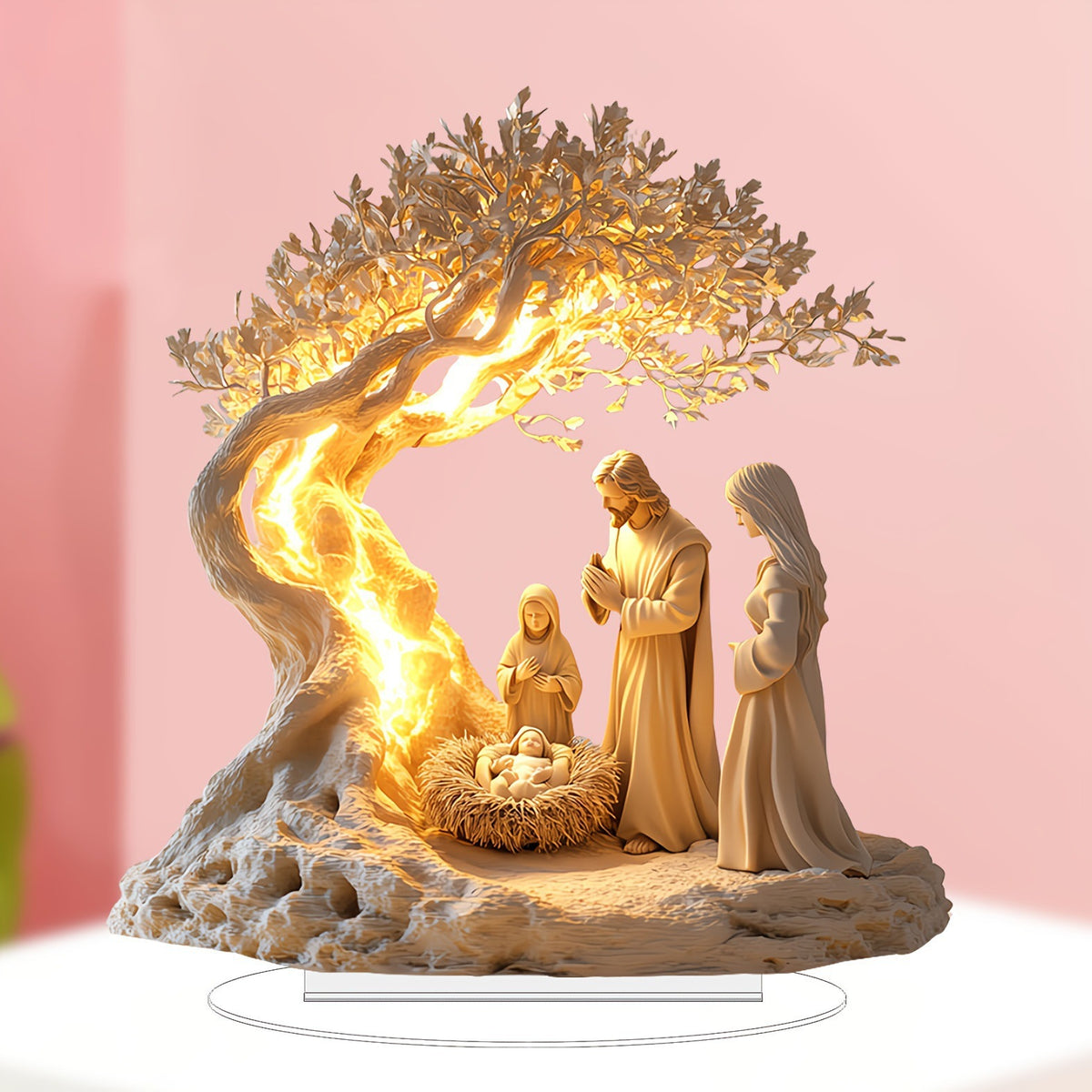 Ornement de Bureau Arbre de Vie en Acrylique — Décoration & Cadeau Symbolique