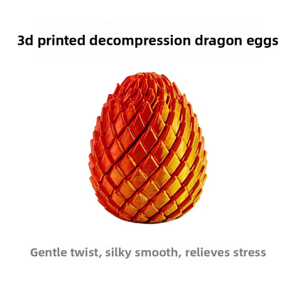 Œuf de Dragon Imprimé 3D Rotatif Anti-Stress | Lot de 3