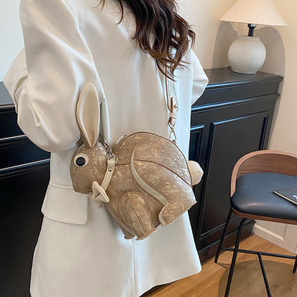 Sac Lapin 3D Sculpté PU — Niche & Tendance / 2 Coloris