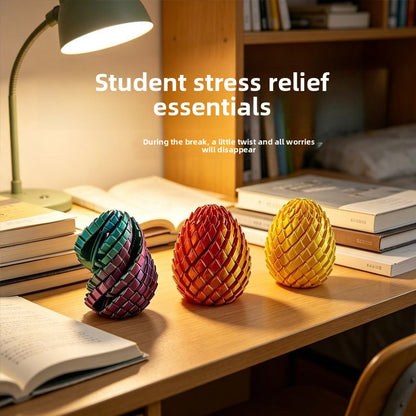 Œuf de Dragon Imprimé 3D Rotatif Anti-Stress | Lot de 3