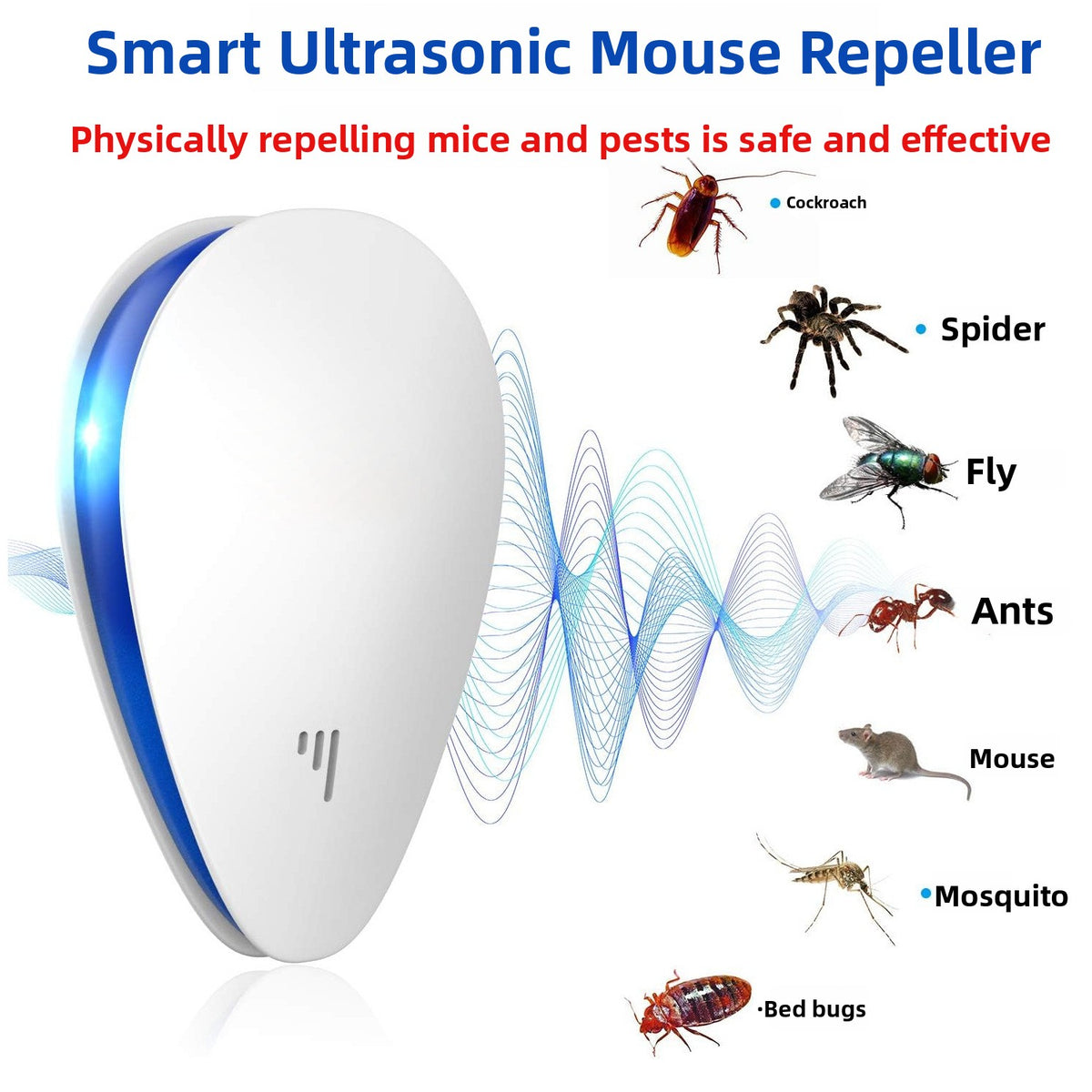 Répulsif Antiparasitaire à Ultrasons — 100 m², Sans Produit Chimique