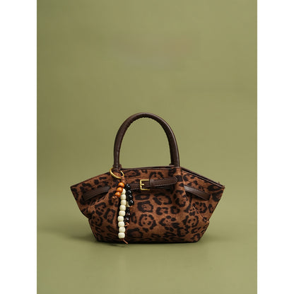 Sac Cabas Cuir Vintage avec Pendentif — 3 Coloris