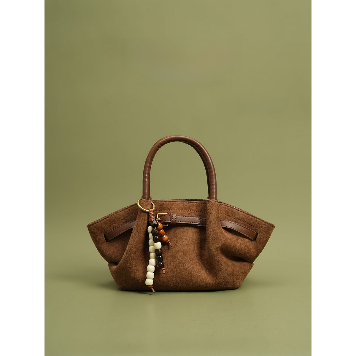 Sac Cabas Cuir Vintage avec Pendentif — 3 Coloris