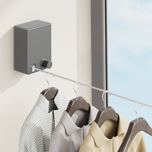 ClotheLine Pro – Étendoir à Linge Rétractable Inox  Intérieur & Extérieur