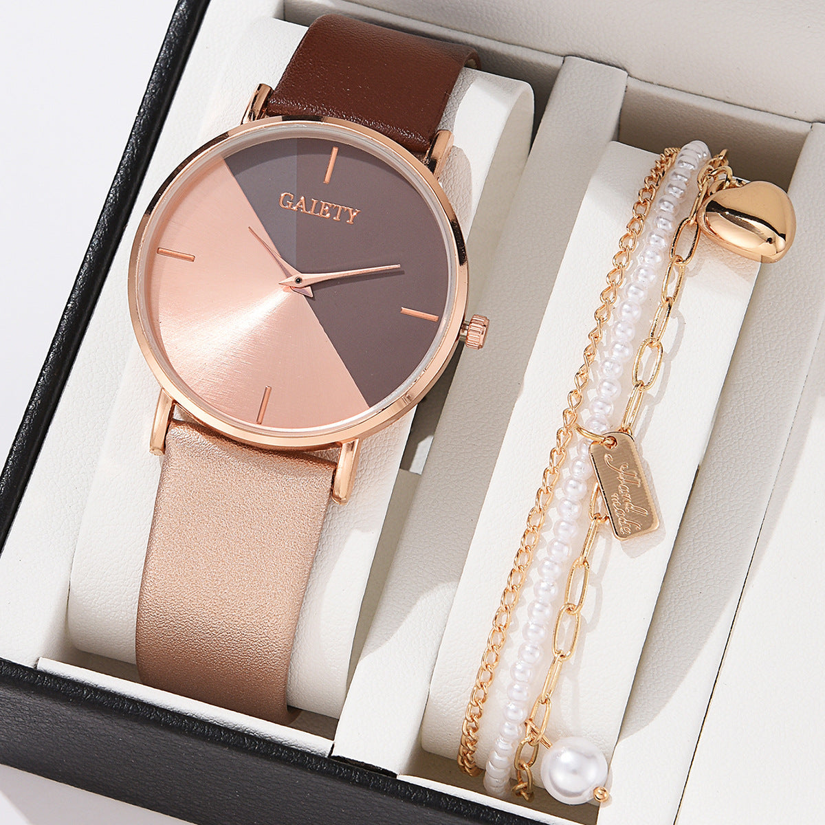 Bicolor horloge (kwarts) goud & zilver