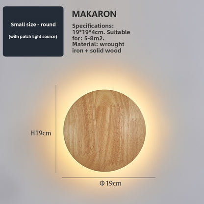 Lot de 4 appliques LED en bois