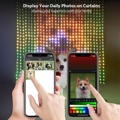 Rideau Lumineux LED RGB Bluetooth - 3 Tailles