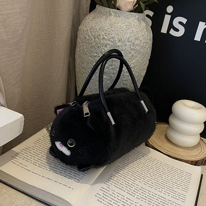 Sac Chaton Kawaii Peluche — Chaîne Dorée / 4 Coloris