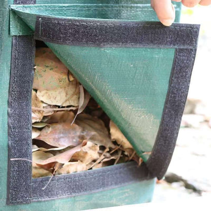 Sac à Compost Réutilisable avec Fenêtre Transparente — PE / 45×80 cm / Vert