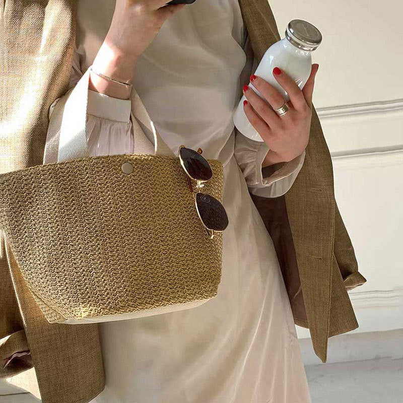 SummerBucket – Sac À Main Paille Tressée Femme