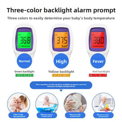 Thermomètre Frontal Infrarouge Sans Contact avec Annonce Vocale – Rechargeable