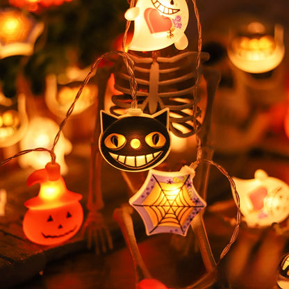 Guirlande LED Halloween — Citrouille / Fantôme / Araignée / 6M 40 Ampoules / Télécommande