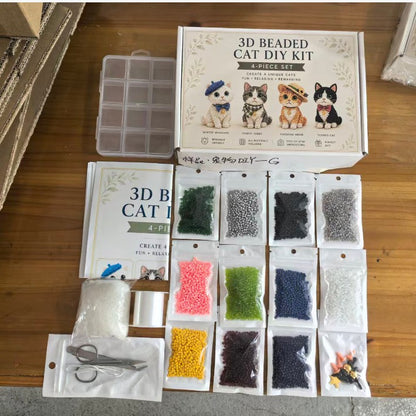 Kit DIY Figurines Animaux en Perles 3D — Chat / Ours Polaire / Thèmes Festifs