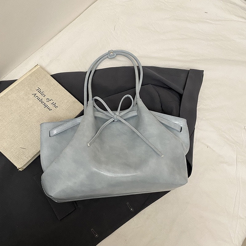 Sac Cabas en Osier avec Nœud Papillon — Style Coréen