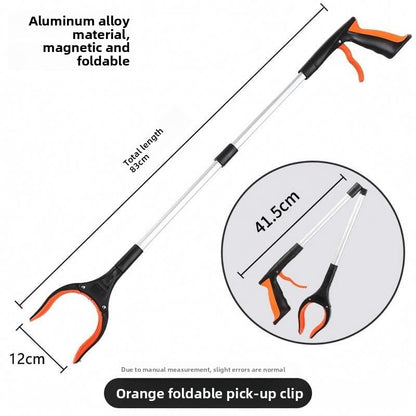 Pince à Déchets Pliable en Aluminium — Clip Magnétique / Légère