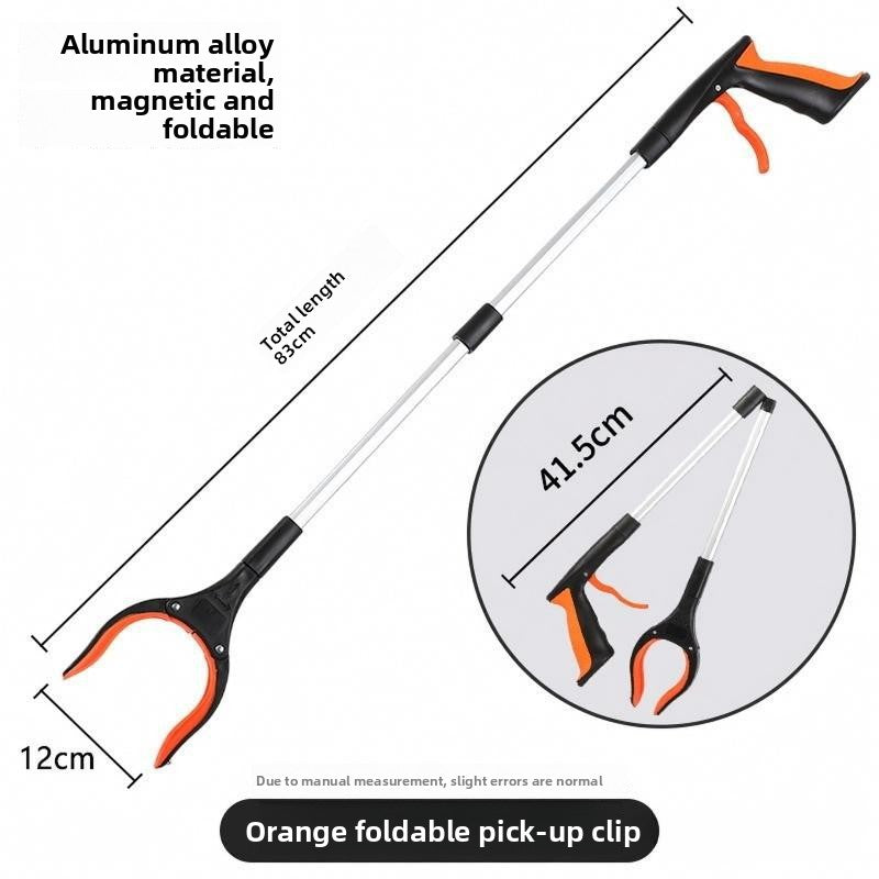 Pince à Déchets Pliable en Aluminium — Clip Magnétique / Légère