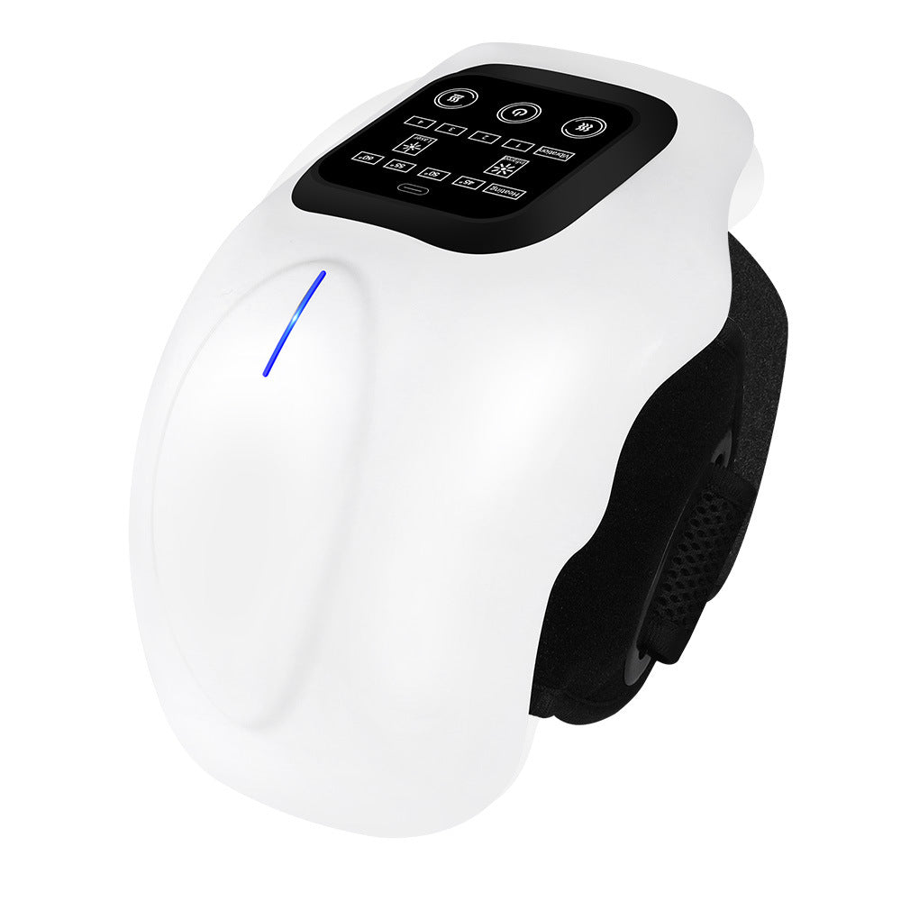 KneeRelax Pro – Masseur Genou Intelligent Sans Fil | Chaleur, Vibration, Laser & EMS