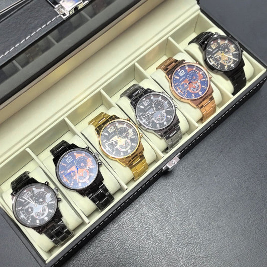 Coffret 6 Montres Homme Quartz Cadran Lumineux