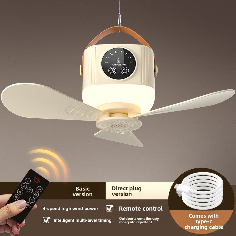 CeilingFan Smart – Ventilateur Rechargeable LED & Télécommande