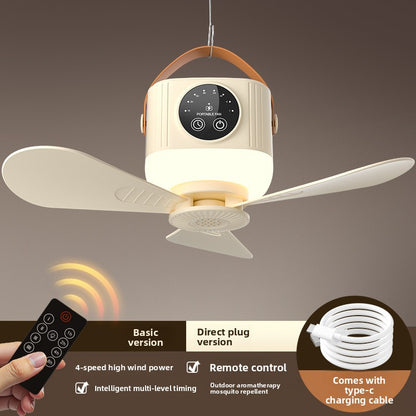 CeilingFan Smart – Ventilateur Rechargeable LED & Télécommande