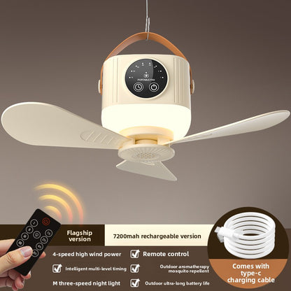 CeilingFan Smart – Ventilateur Rechargeable LED & Télécommande