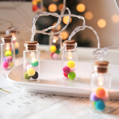 LED-slinger met glazen flesjes / 4 designs