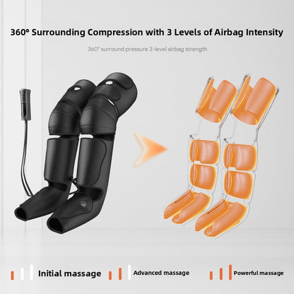 Masseur de Jambes Compression Air & Chaleur Infrarouge — 3 Sections / Télécommande LCD