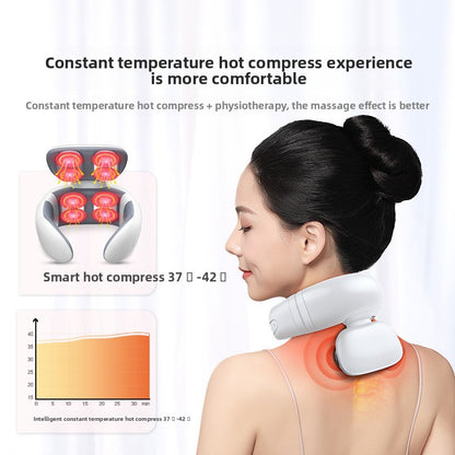 NeckRelax Pro – Masseur Cervical 5-en-1 | Vibration, EMS, Chaleur & Compression